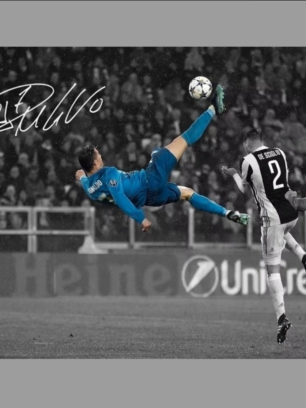 Signed Soccer Photo Print - Blue Action Shot